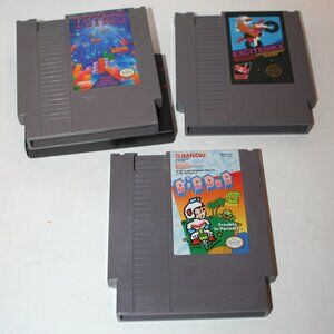 Vtg Nintendo Tetris / ExciteBike / Dig Dug II Video Games LOT # 10